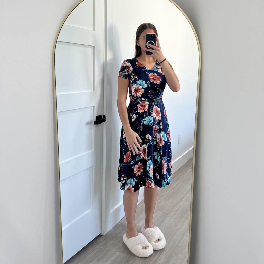 Floral Navy Dress
